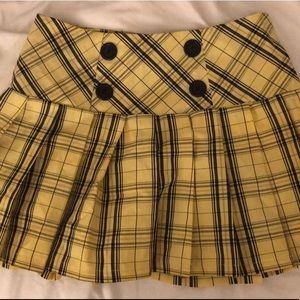 Yellow plaid skirt